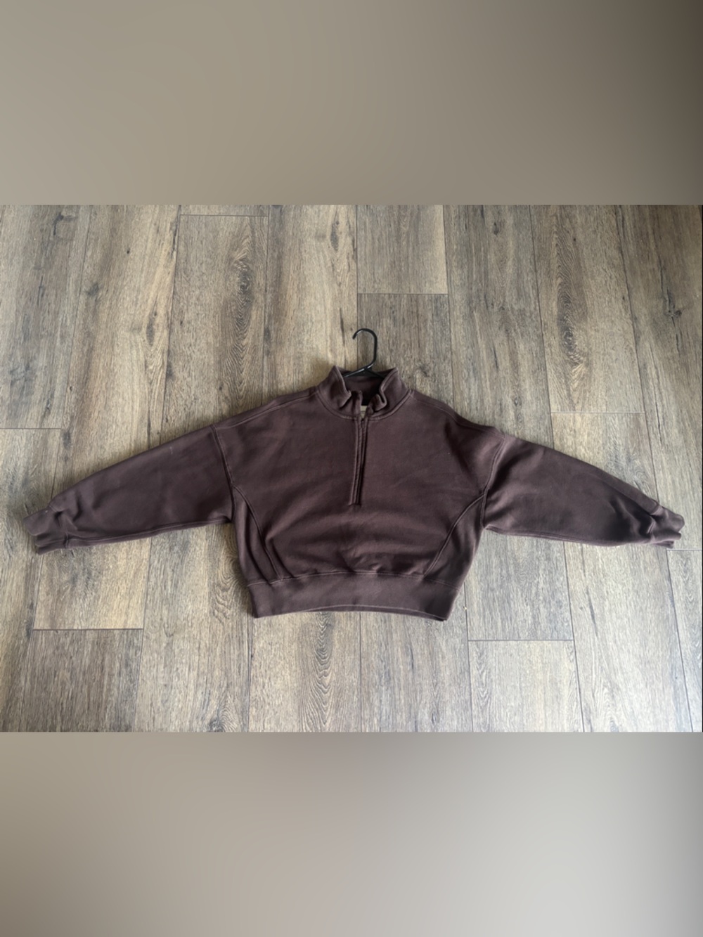 Abercrombie & Fitch Brown Half-Zip Sweatshirt